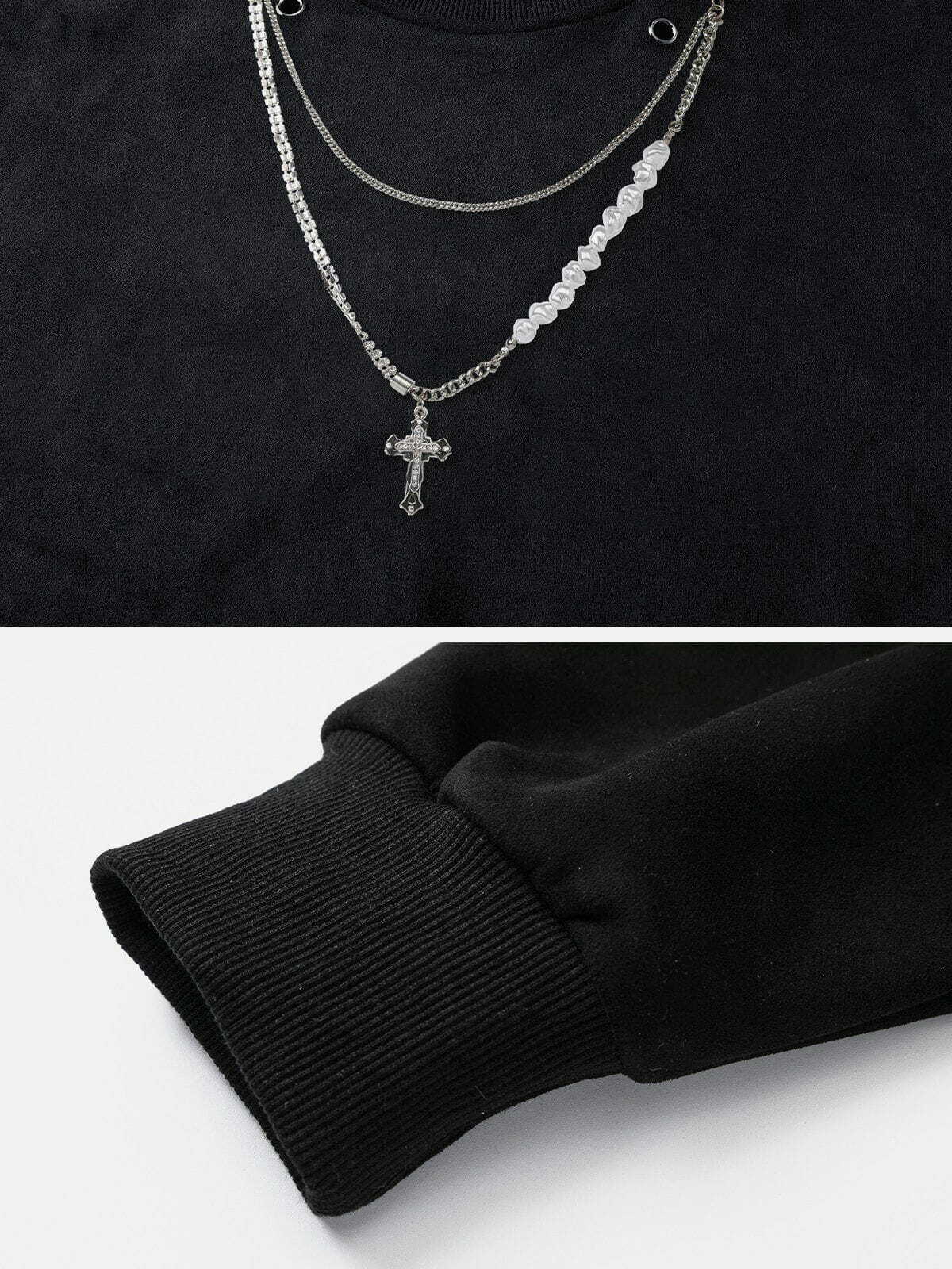 cross pendant necklace iconic y2k streetwear accessory 6431