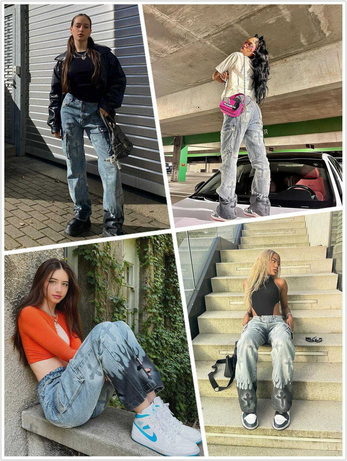 cross vibe lowrise jeans edgy & retro streetwear 5660