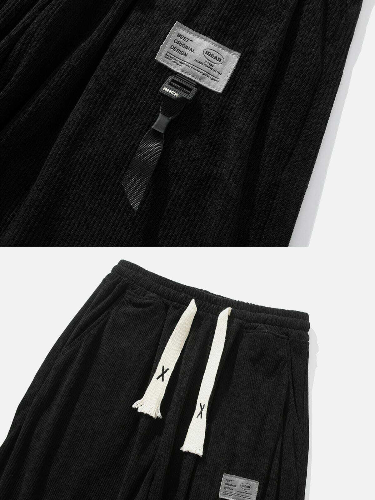 custom labeled drawstring pants youthful & trendy streetwear 6184