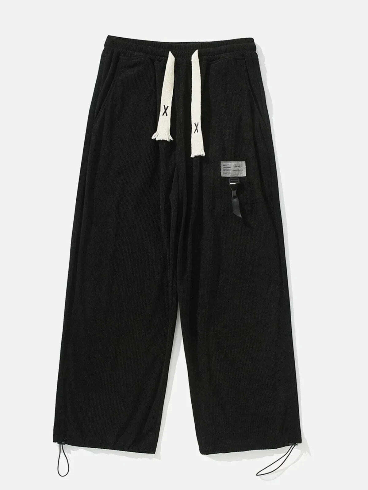 custom labeled drawstring pants youthful & trendy streetwear 8657