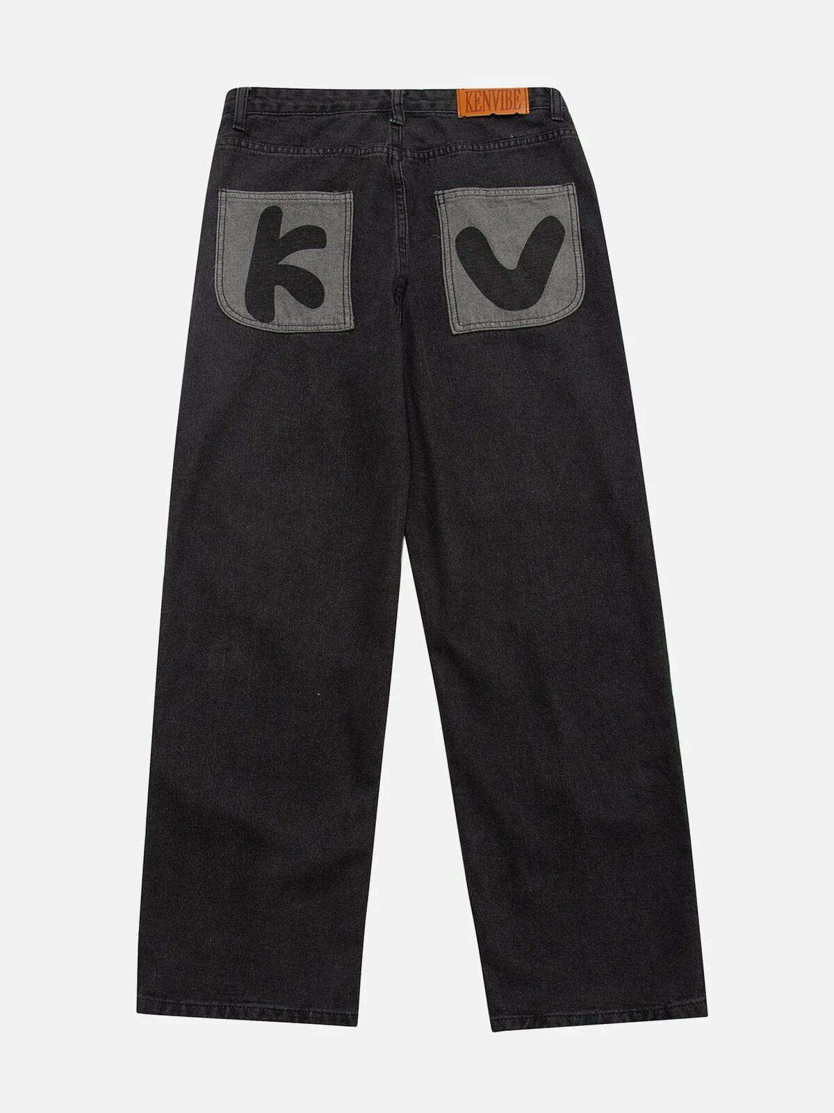 custom patchwork jeans edgy & retro streetwear 1915