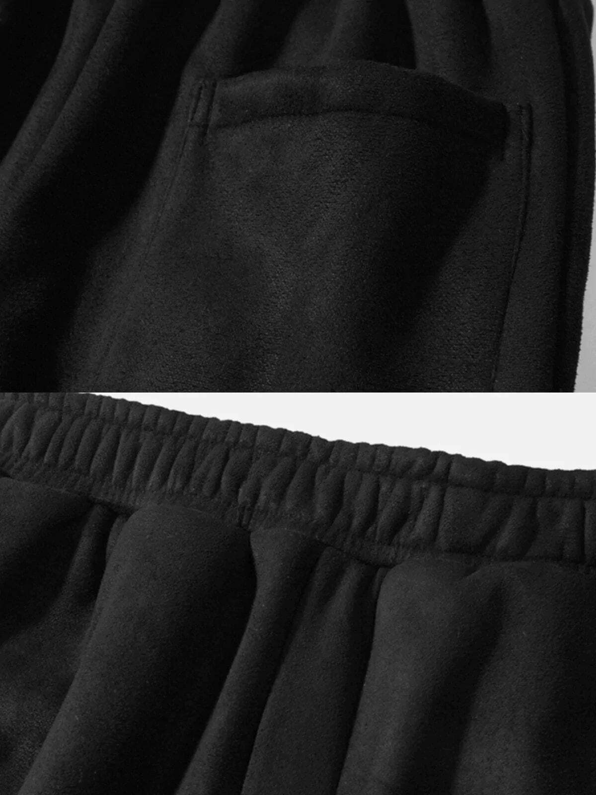 custom suede sweatpants labeled design & urban style 3397