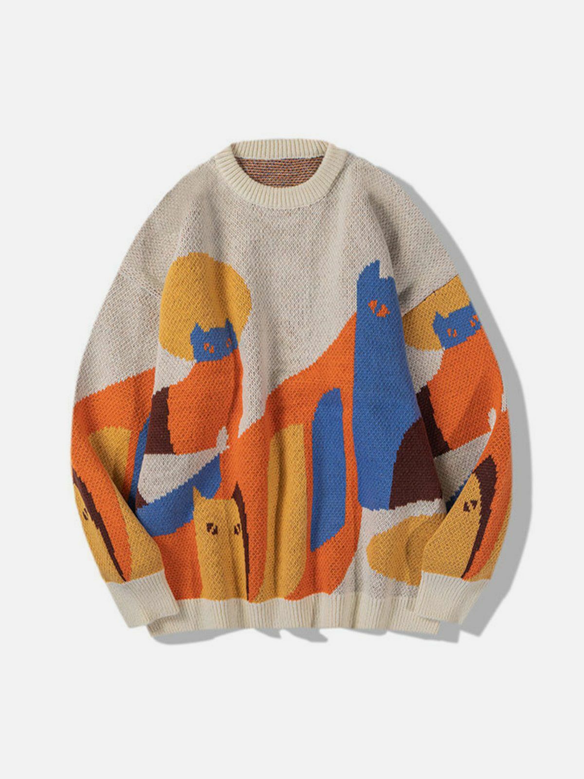 cute animal knit sweater quirky & cozy y2k essential 1727