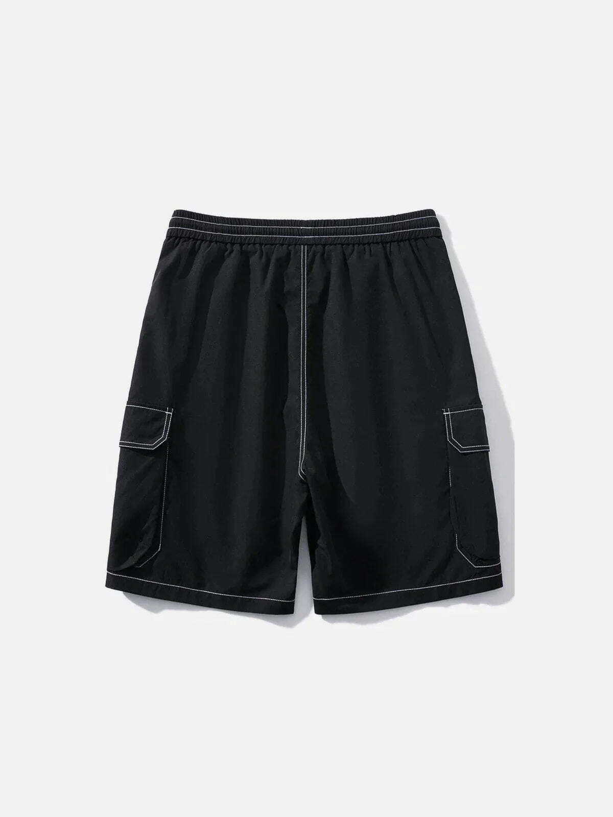 denim pocket panel shorts edgy streetwear essential 1401