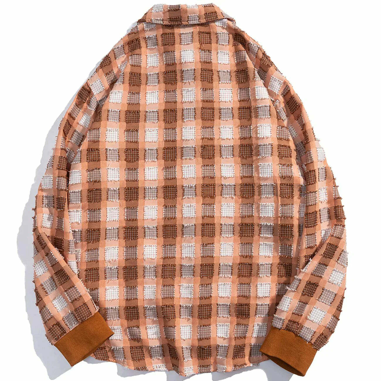 destruction grid longsleeved shirt edgy streetwear essential 6995