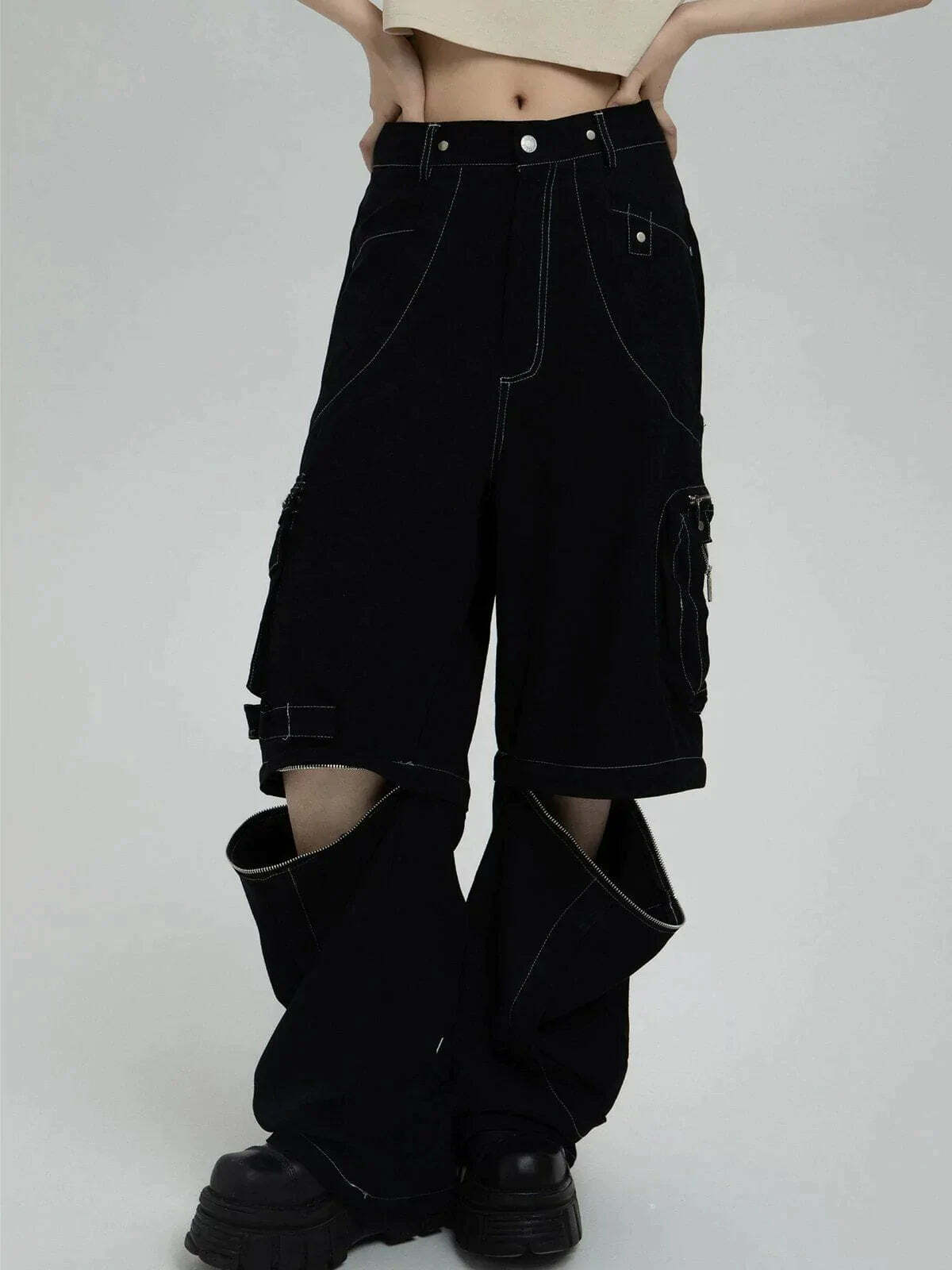 detachable cargo pants edgy & versatile streetwear 6425