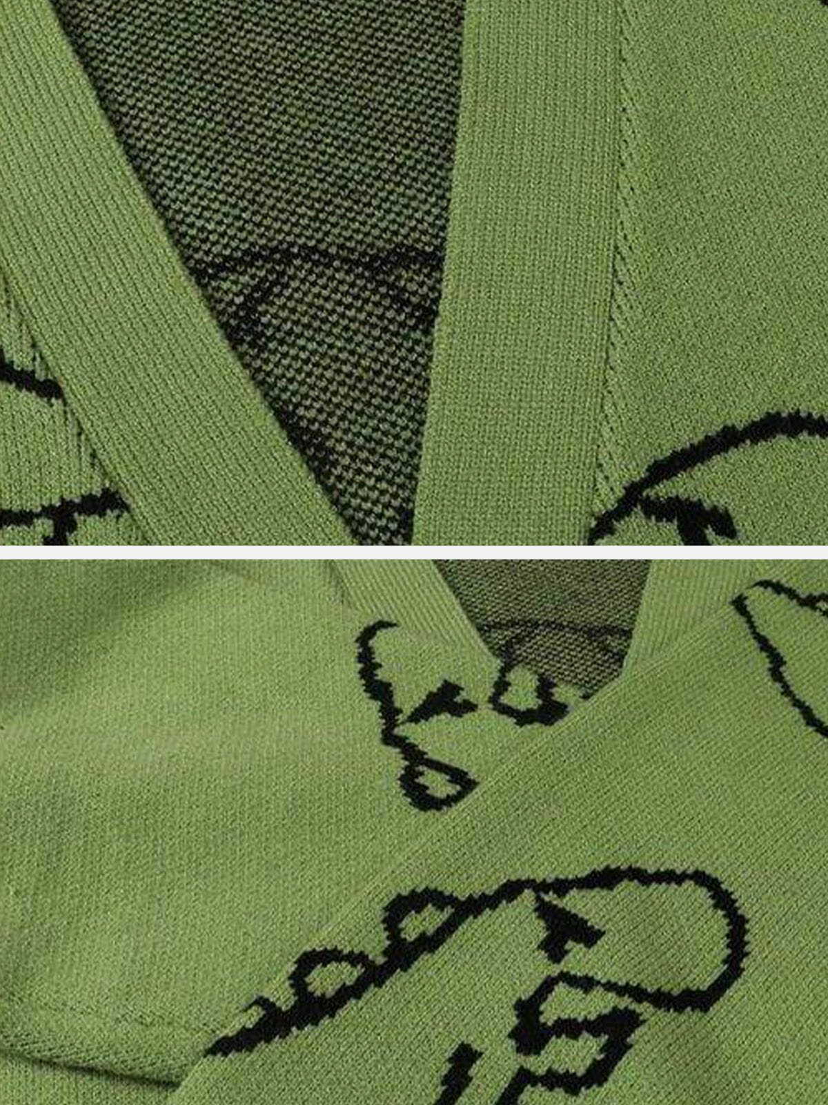 dinosaur print knit cardigan quirky streetwear icon 7584