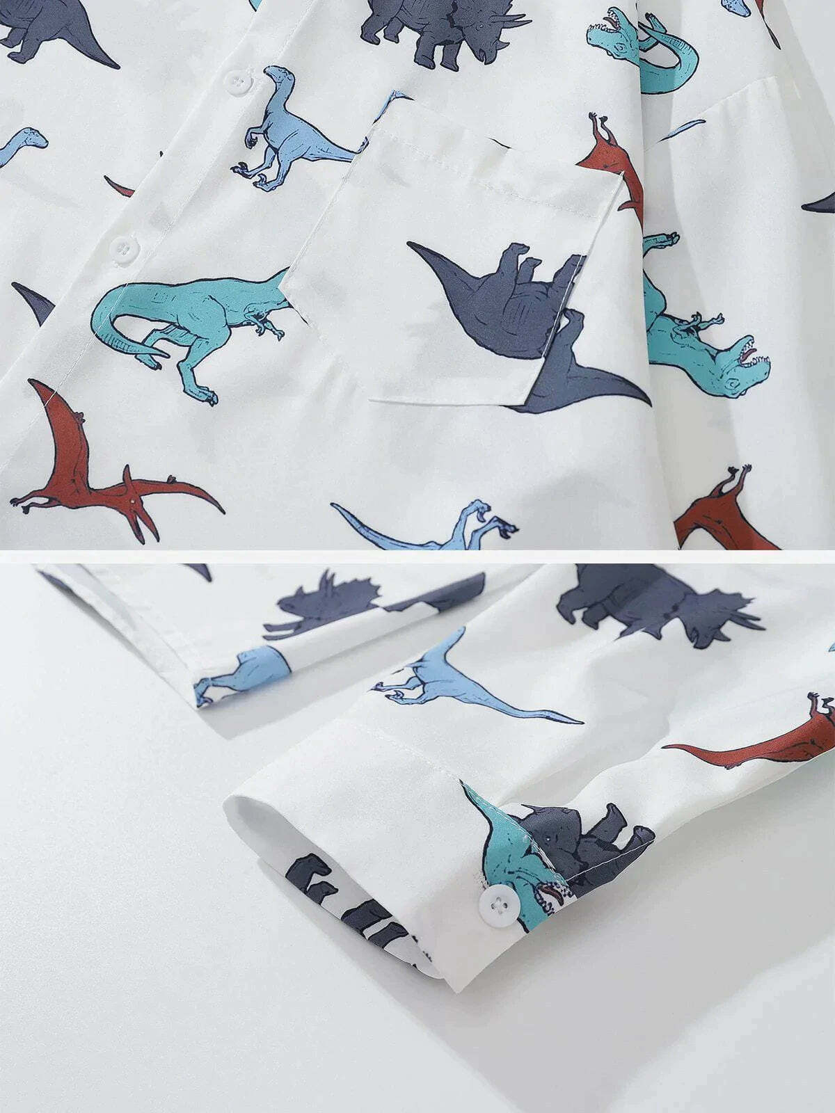dinosaur print shirt edgy & vibrant streetwear 1386