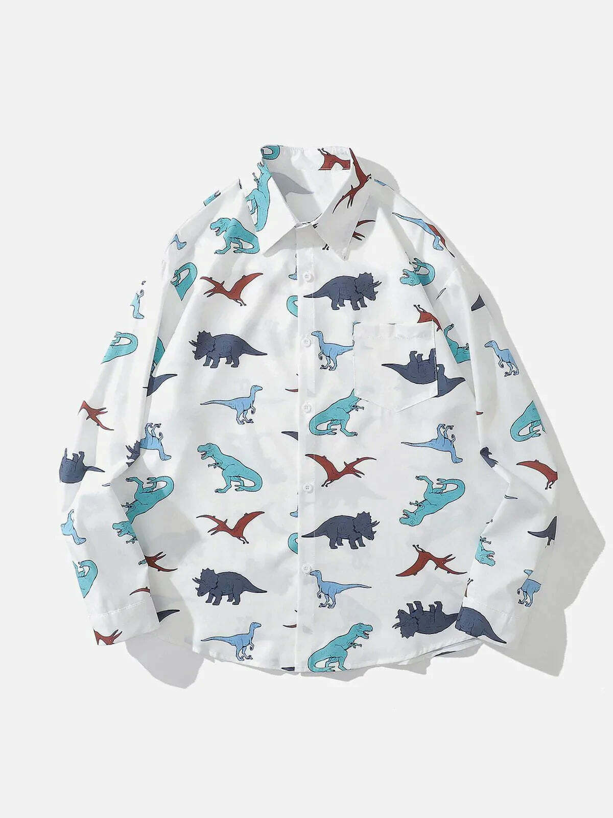 dinosaur print shirt edgy & vibrant streetwear 2062