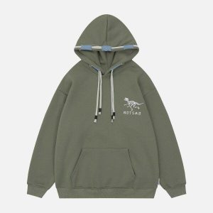 dinosaur skeleton hoodie edgy & vibrant streetwear 3140