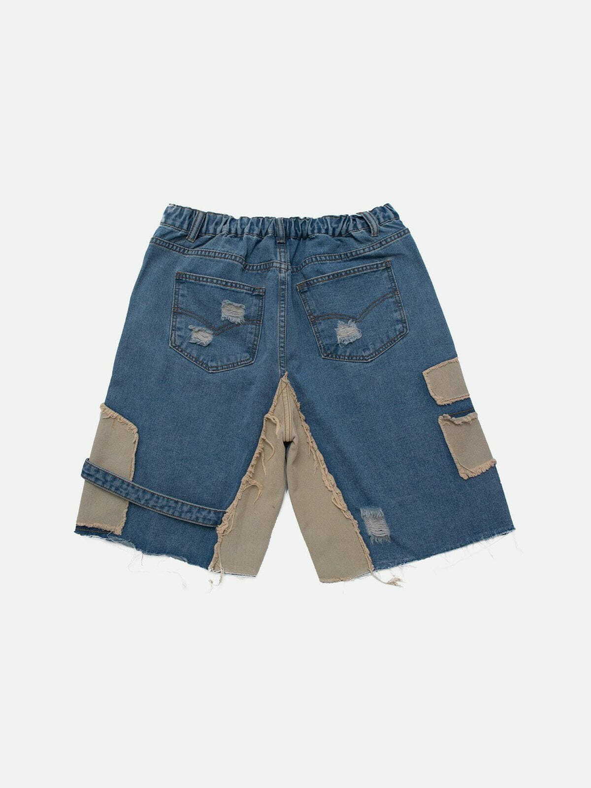 distressed denim shorts edgy urban essential 7578