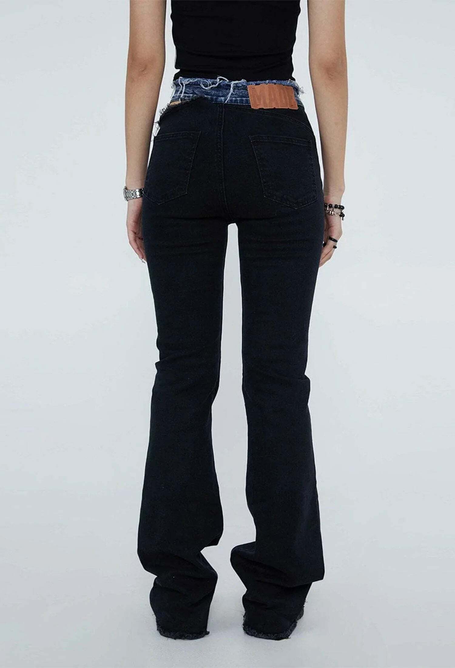 distressed slim fit jeans edgy vintage streetwear 3050