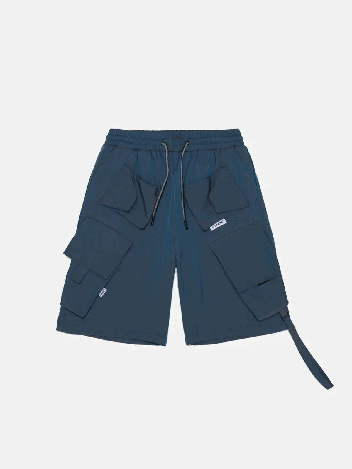 drawstring cargo shorts urban streetwear essential 8176