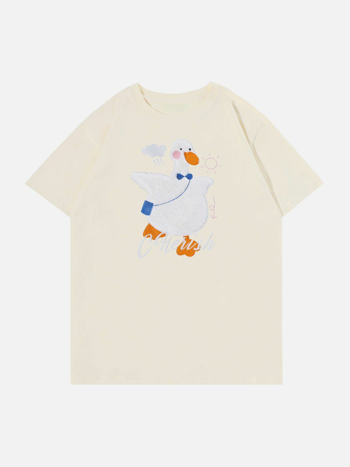 duck patchwork tee quirky streetwear chic 3234