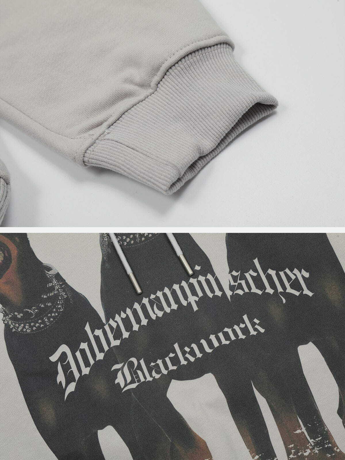 dynamic doberman print hoodie edgy streetwear 3251