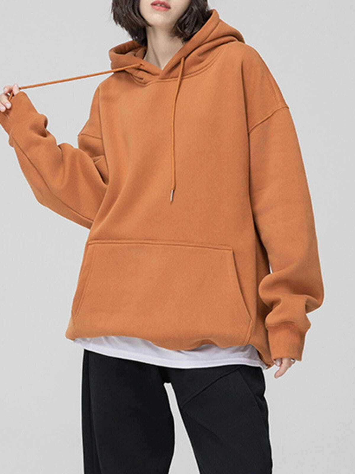 dynamic drawstring hoodie versatile & vibrant streetwear 6808