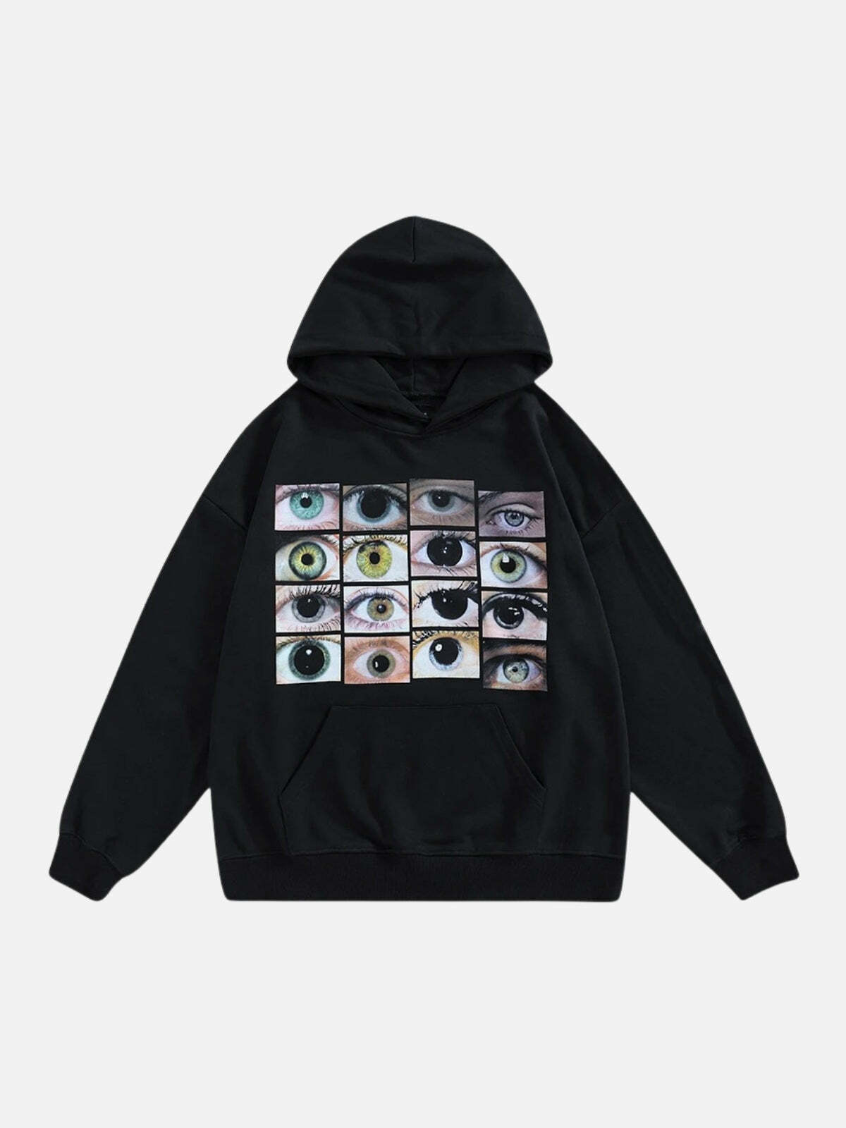 dynamic eyes print hoodie edgy streetwear 1032