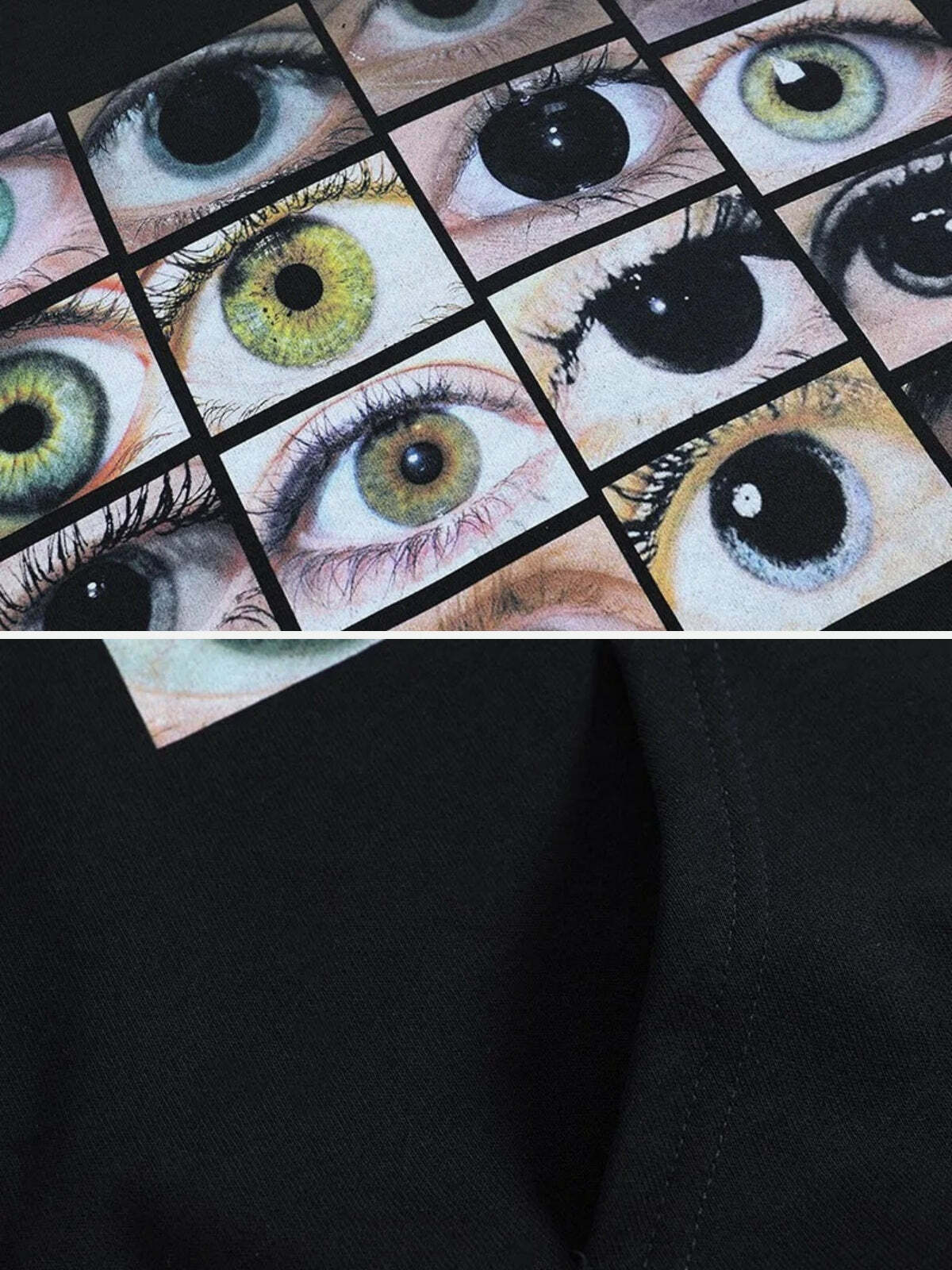 dynamic eyes print hoodie edgy streetwear 7472