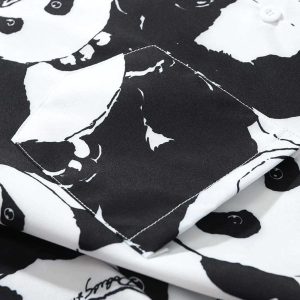 dynamic panda print shirt retro  edgy streetwear musthave 2371