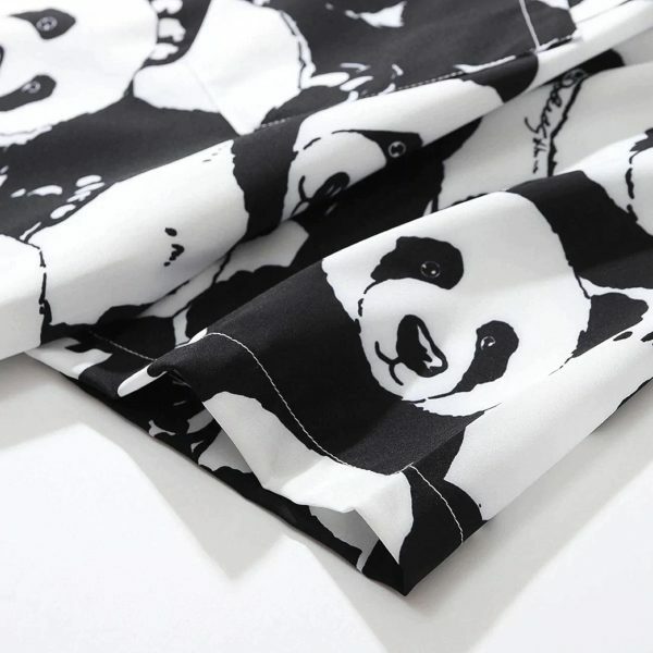 dynamic panda print shirt retro  edgy streetwear musthave 7153