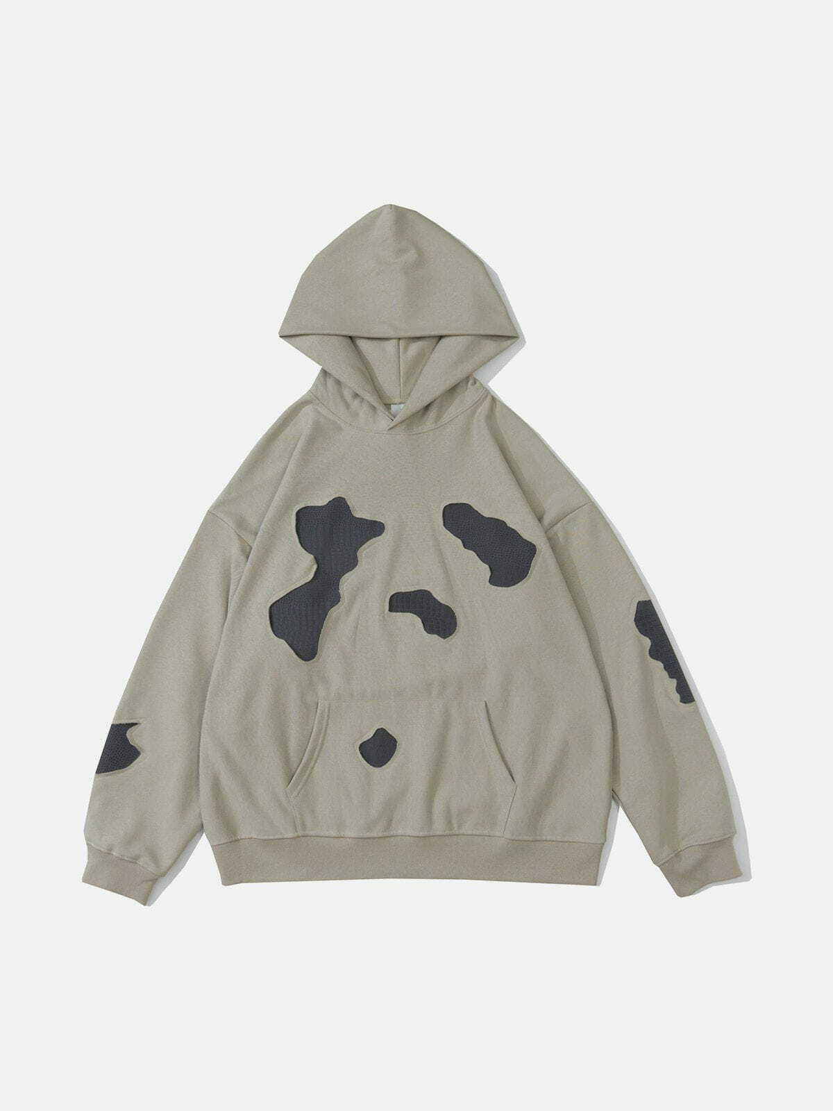 dynamic patchwork hoodie edgy streetwear 1081
