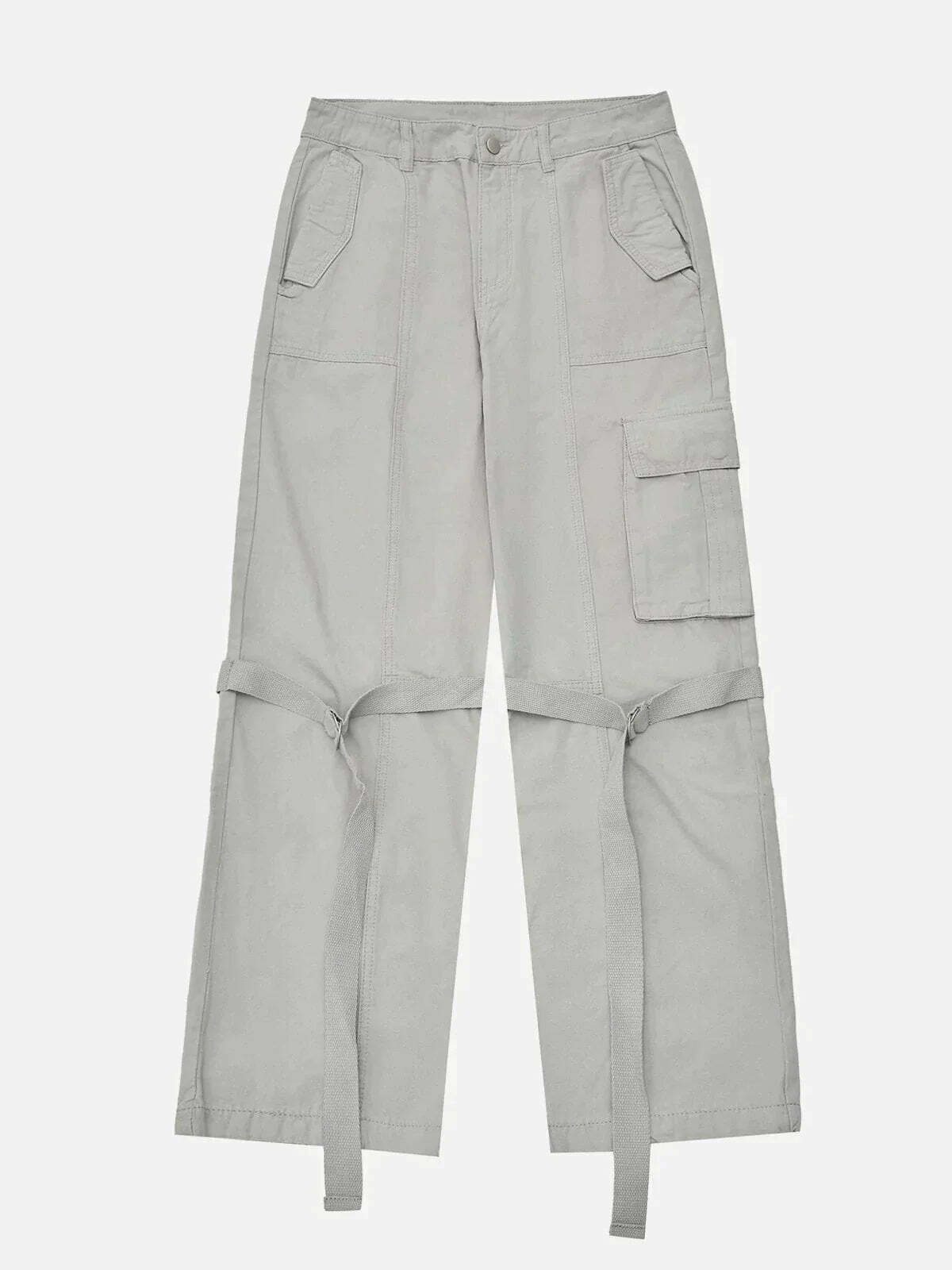 dynamic patchwork straps pants 1217