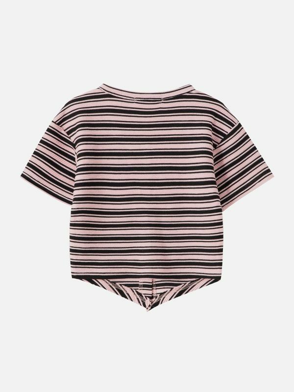 dynamic stripe print tee edgy  retro urban streetwear tshirt 4999