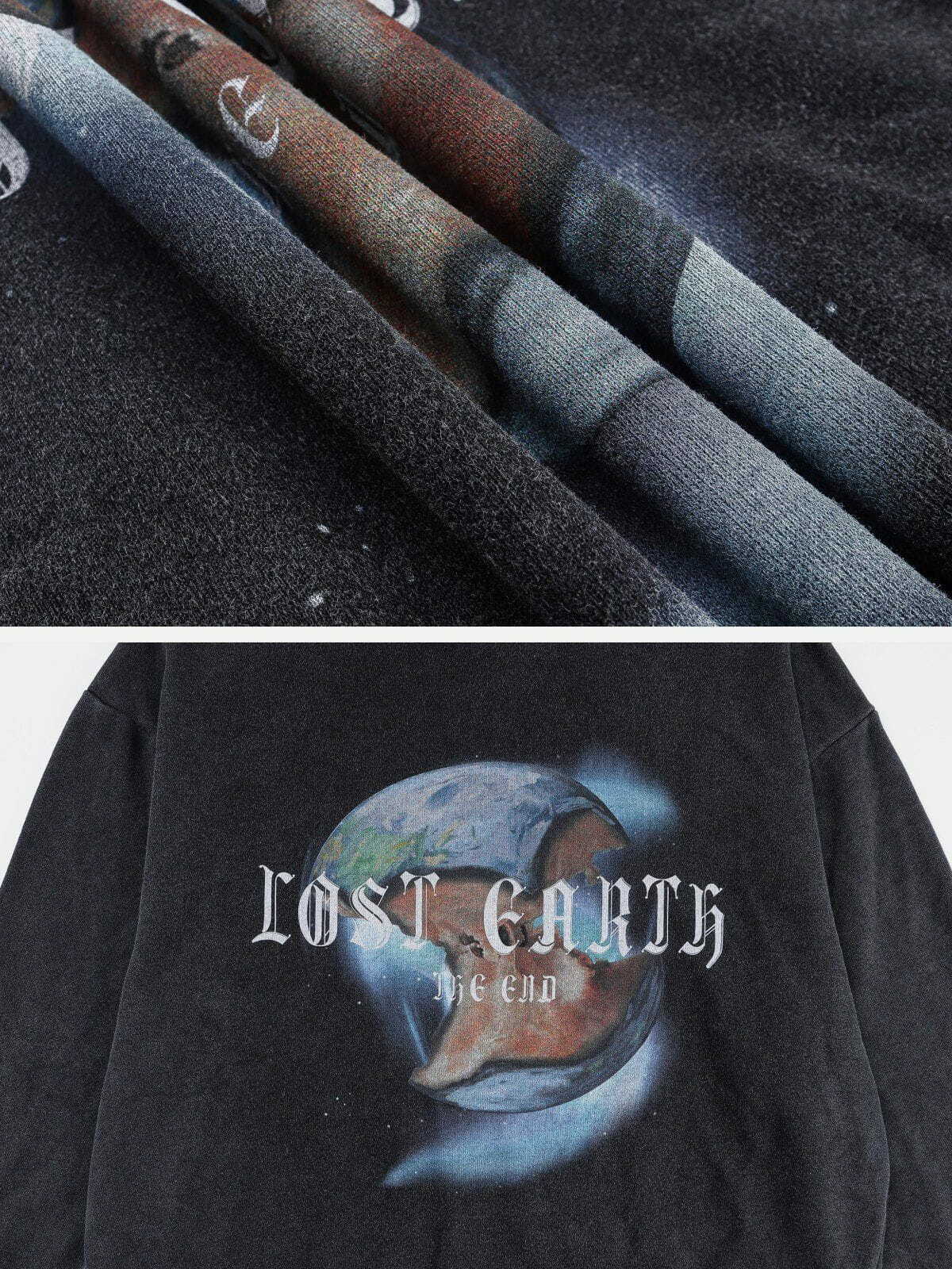 earth apple print hoodie vibrant & eclectic streetwear 1625