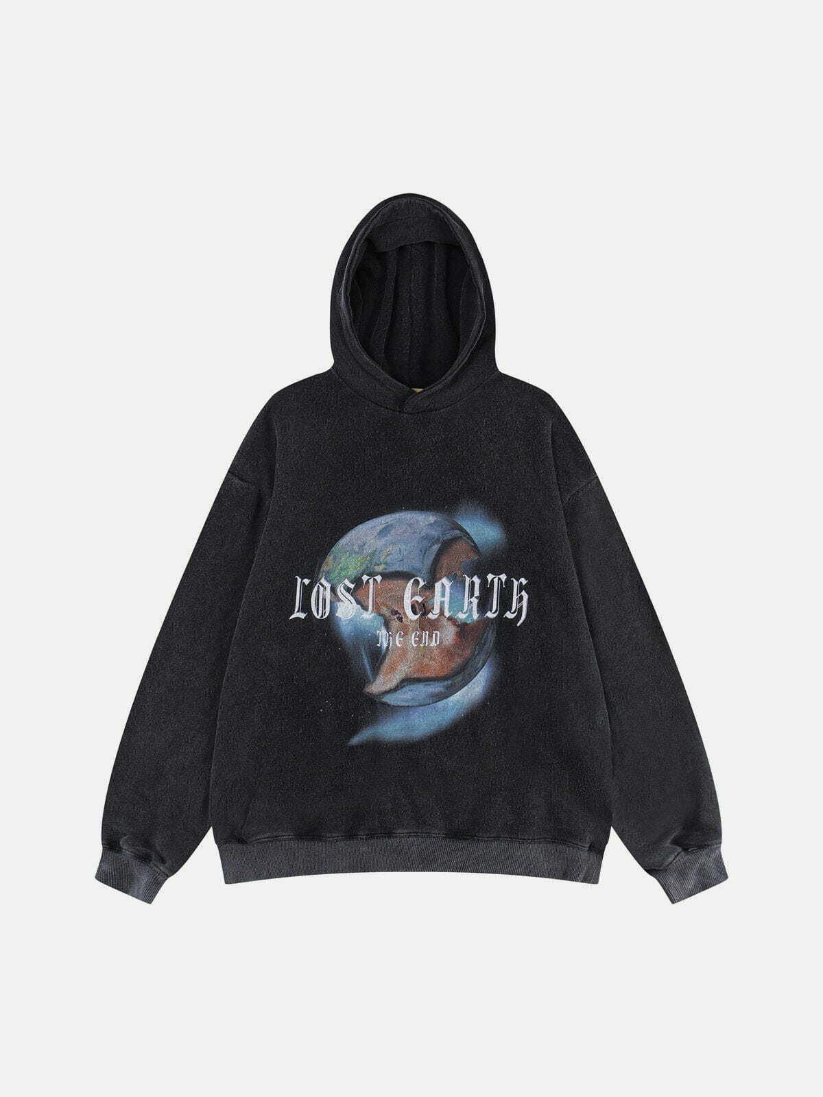 earth apple print hoodie vibrant & eclectic streetwear 2146
