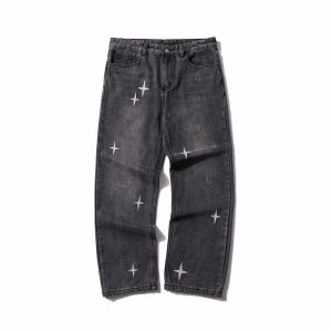 edgy shredded raw jeans urban streetwear 5453