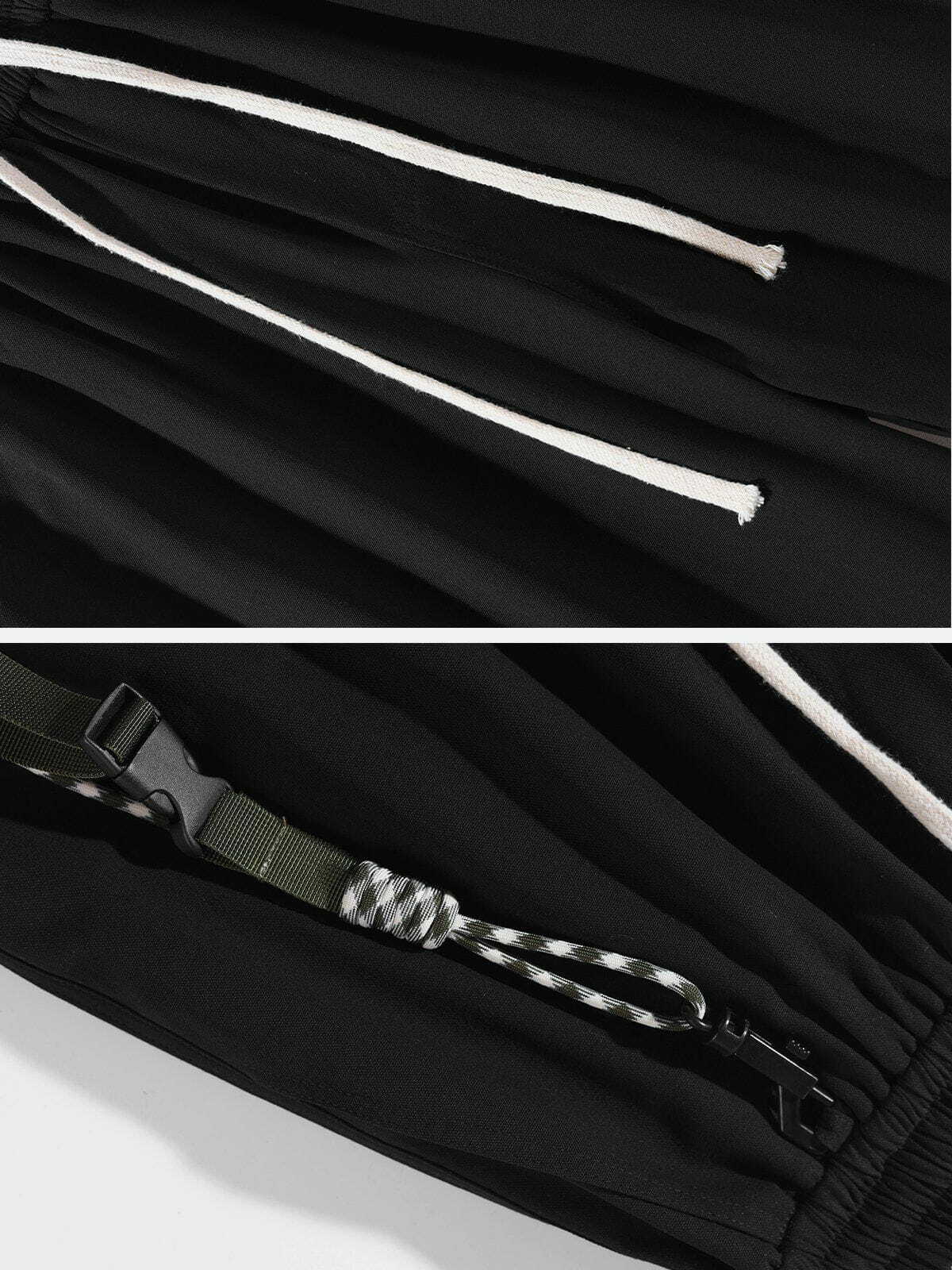 elastic waistband detachable strap shorts edgy cargo style 7688
