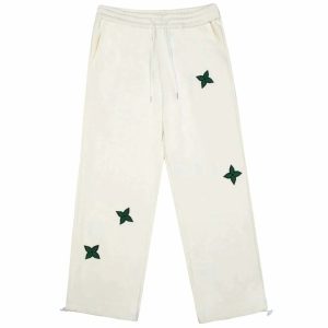 embroidered drawstring pants edgy & stylish streetwear 4653