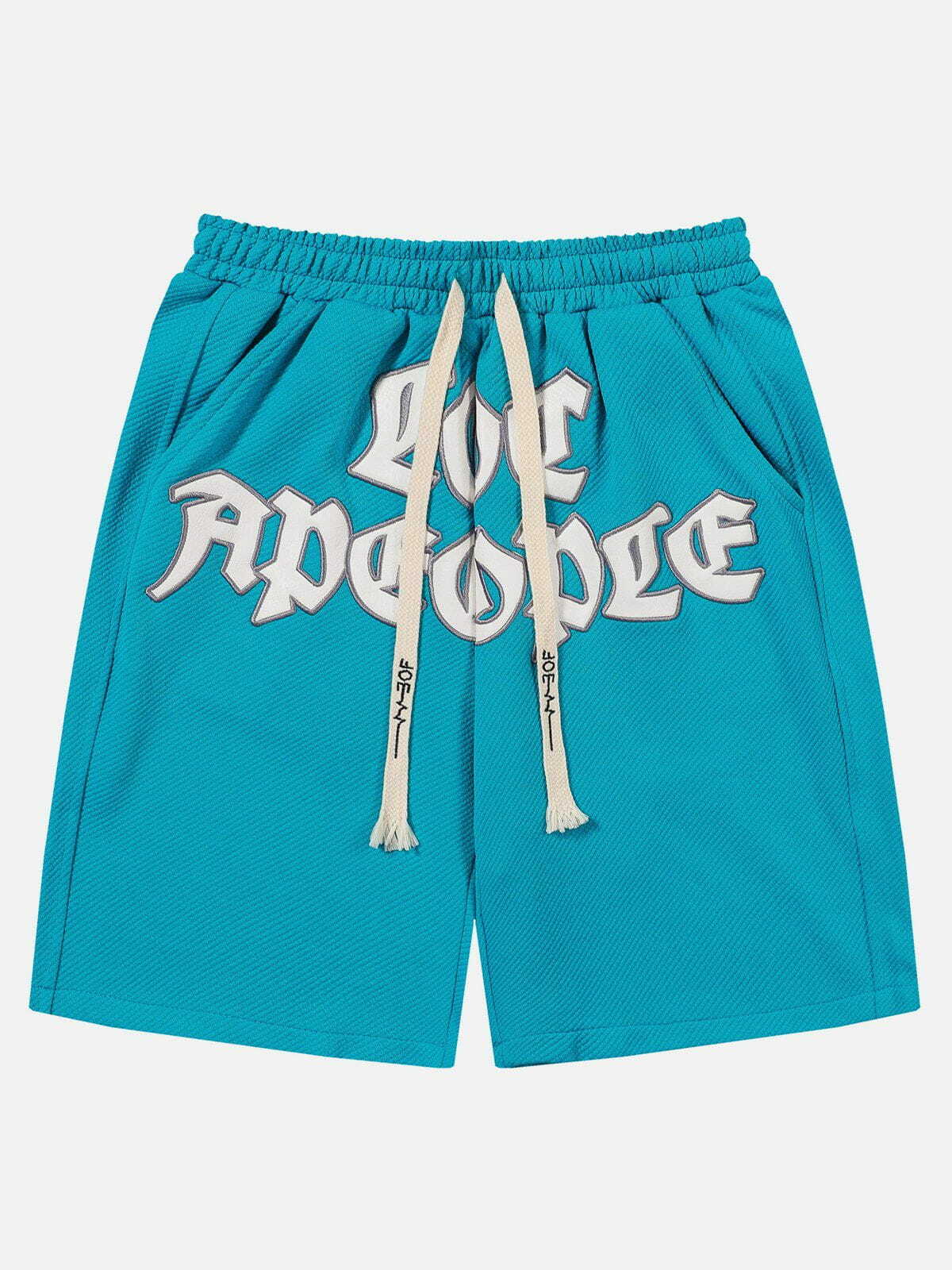 embroidered hip hop shorts urban streetwear essential 6913