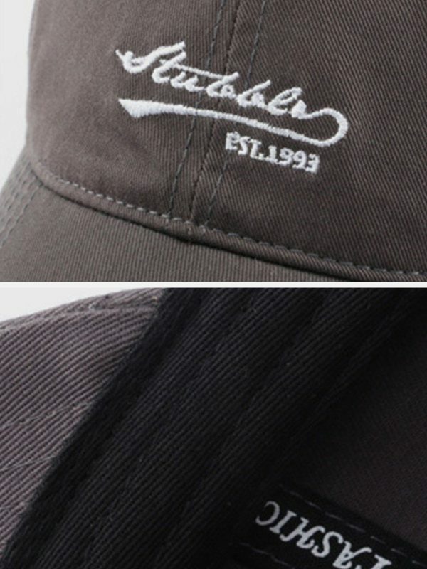 embroidered letters cap edgy  retro streetwear accessory 1355