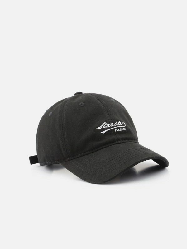 embroidered letters cap edgy  retro streetwear accessory 2787