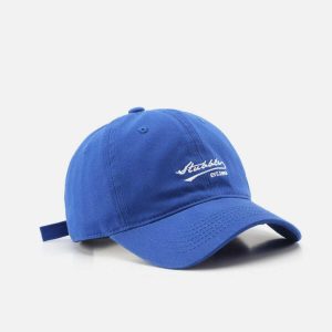 embroidered letters cap edgy  retro streetwear accessory 5484