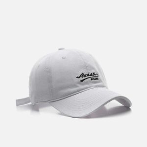 embroidered letters cap edgy  retro streetwear accessory 7631