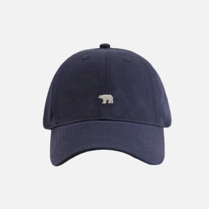 embroidered polar bear cap edgy  retro streetwear accessory 3383