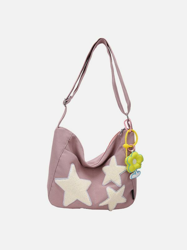 embroidered star shoulder bag retro chic streetwear accessory 5013