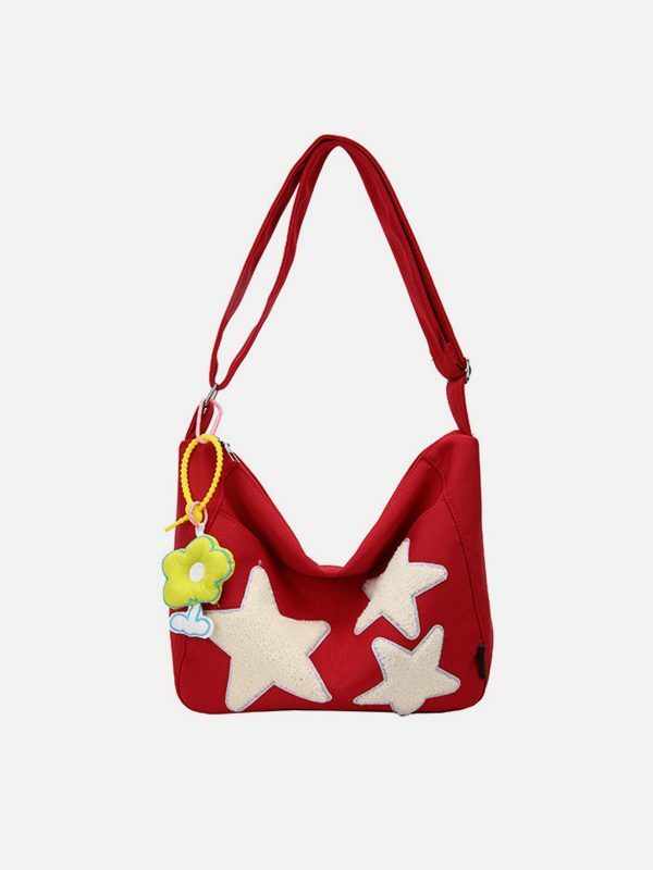 embroidered star shoulder bag retro chic streetwear accessory 6329