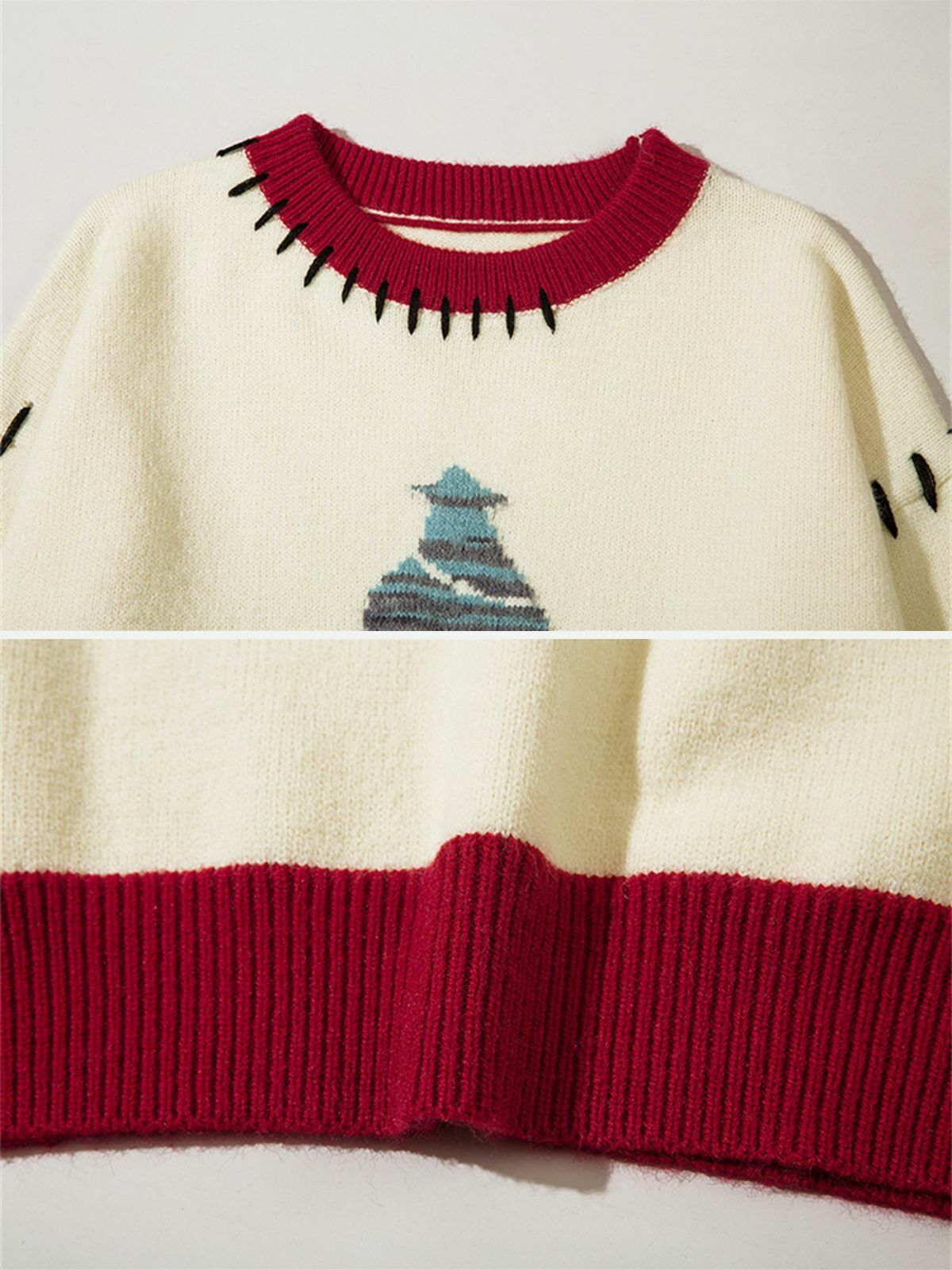 evergreen delight sweater festive & vibrant y2k fashion 1360