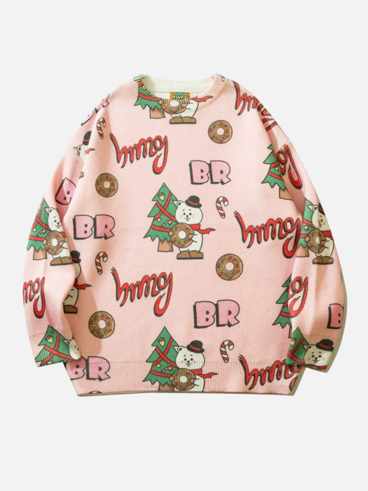 festive reindeer print sweater quirky y2k fashion essential 4042