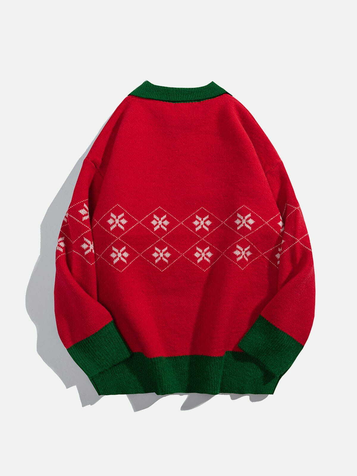 festive santa claus polo sweater playful & vibrant holiday style 7307