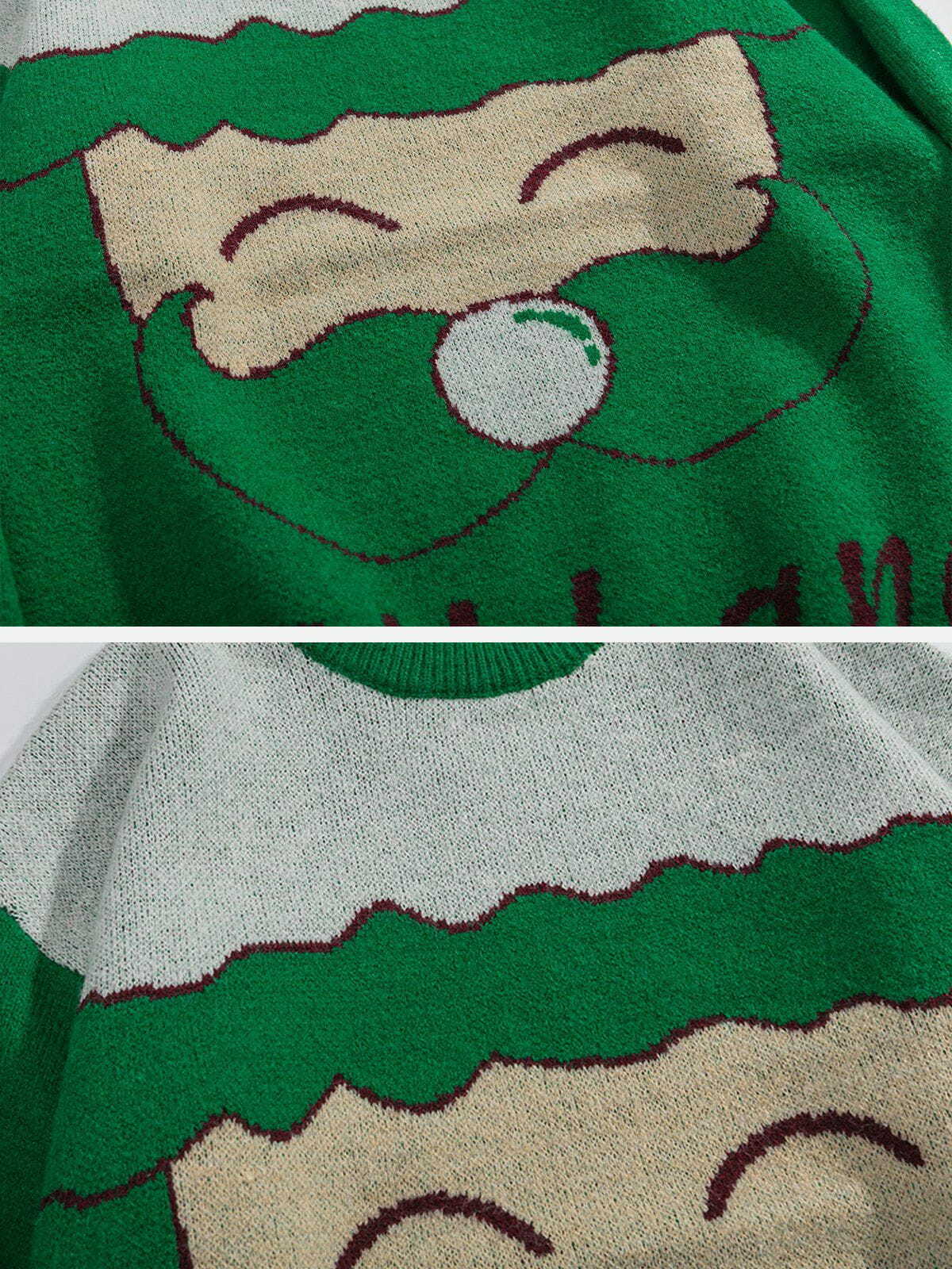 festive santa claus sweater playful & vibrant holiday fashion 2413