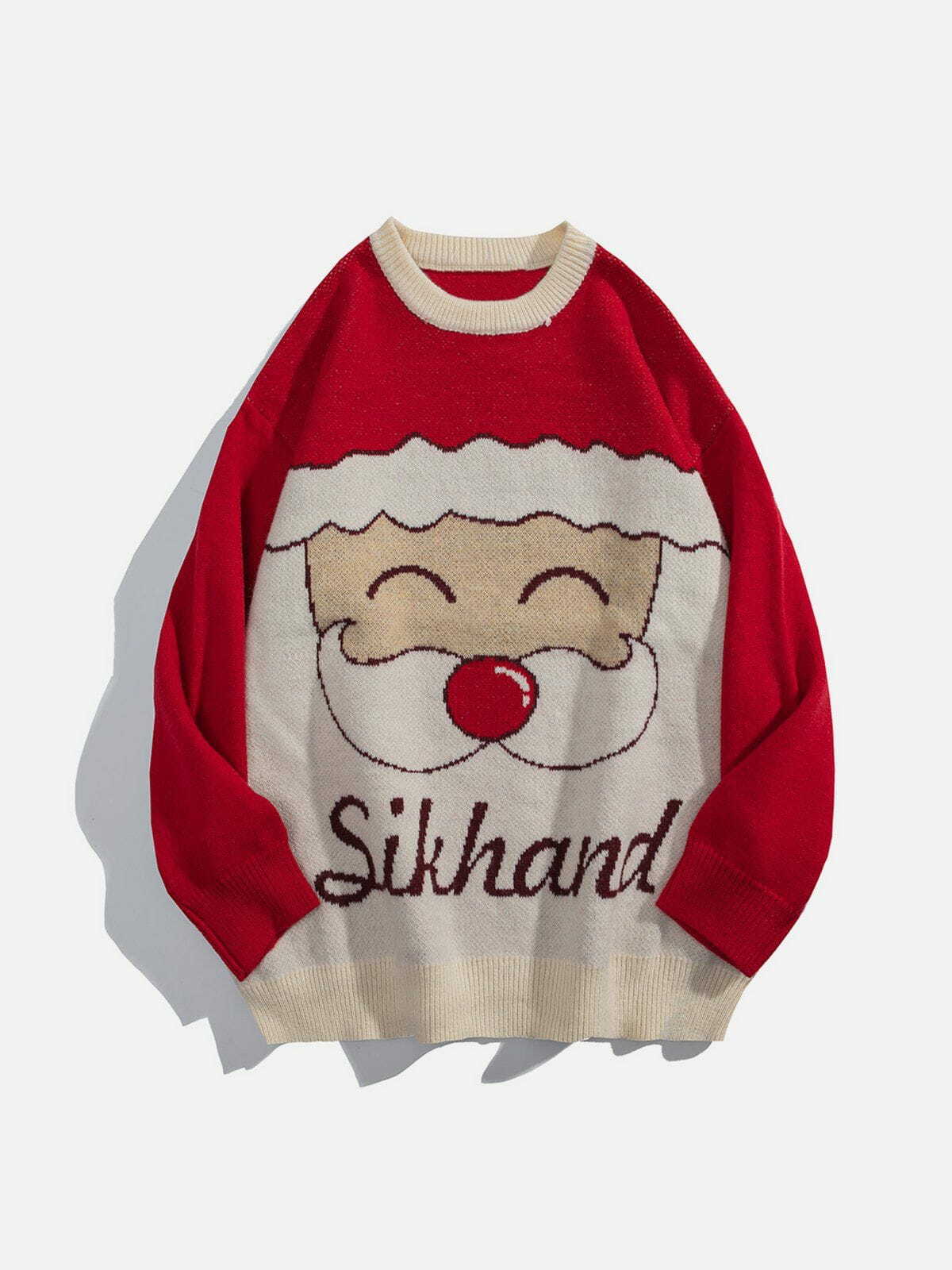 festive santa claus sweater playful & vibrant holiday fashion 5275