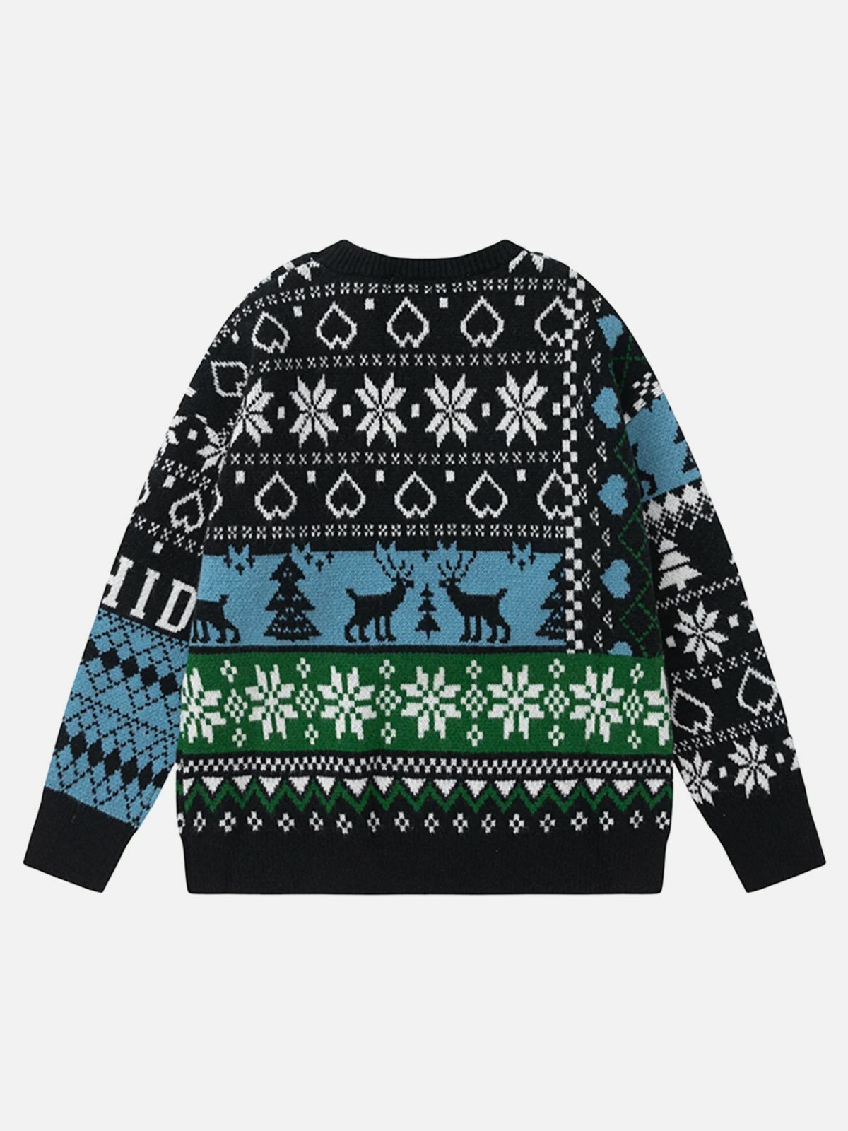 festive santa print sweater playful & vibrant holiday fashion 4759