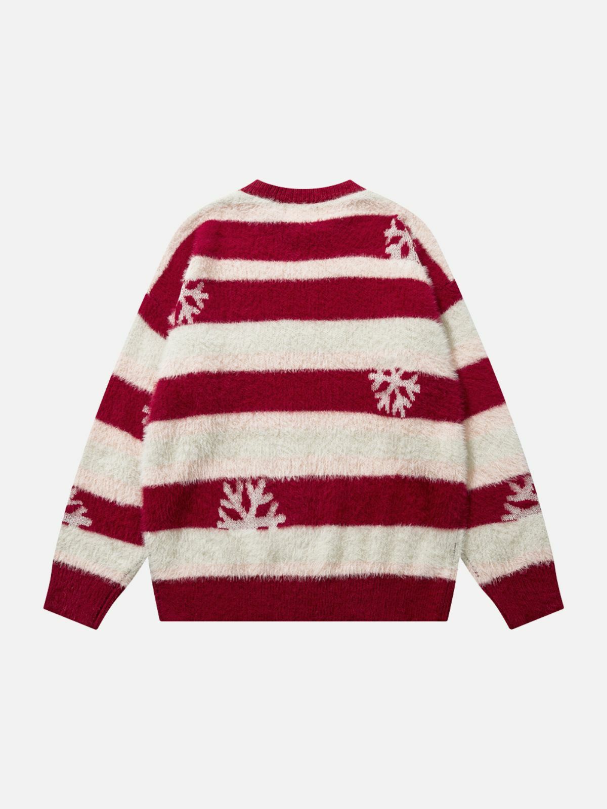 festive snowflake print sweater y2k streetwear chic 3936