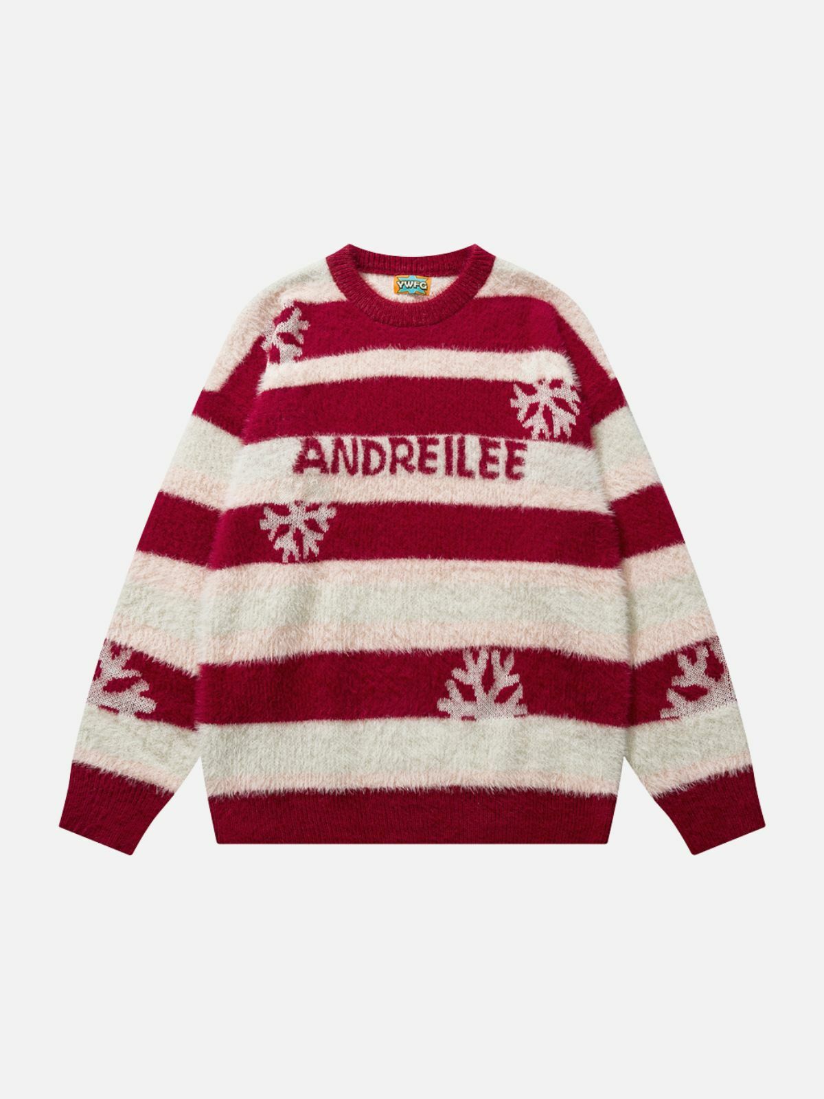 festive snowflake print sweater y2k streetwear chic 8467