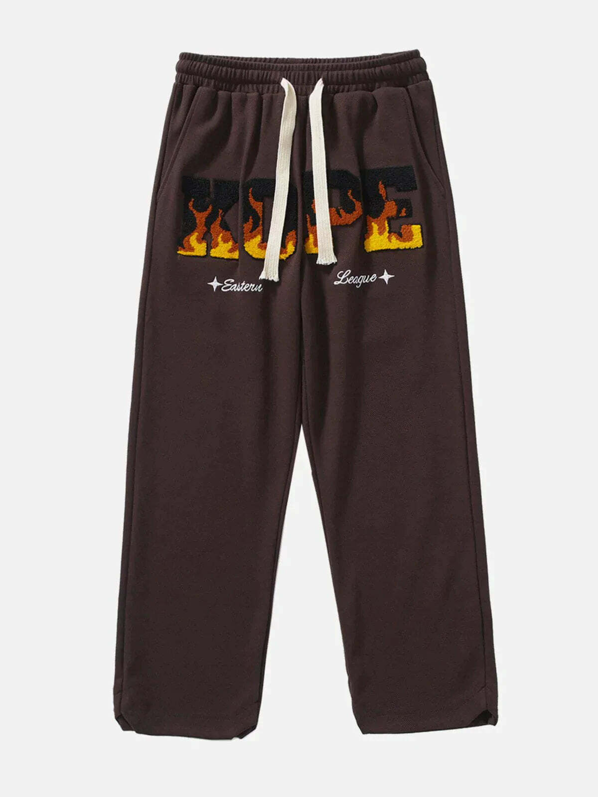 flaming letters sweatpants edgy & vibrant streetwear 5652