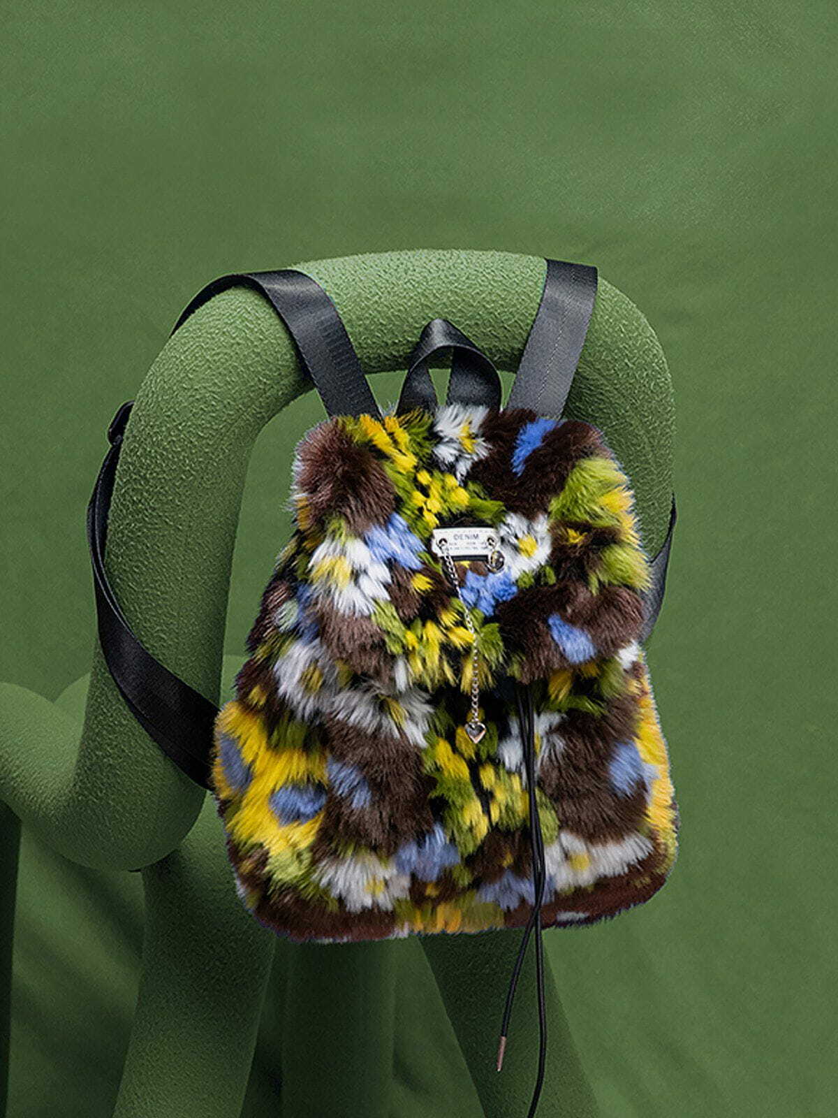 fleece flower backpack quirky & stylish urban accessory 3148
